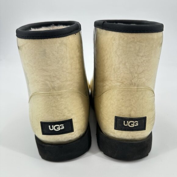 UGG BOOTIES SHOES classic clear mini ankle waterproof winter snow ivory logo 10 - Picture 8 of 10